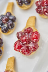 Berries Snacks on Dough Bed