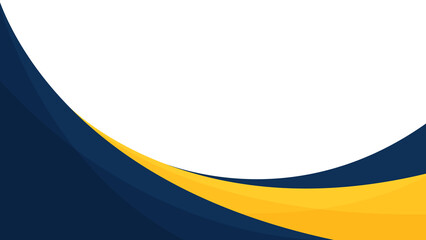 blue yellow wavy shapes background for poster design, banner, presentation, brochure, etc. vector illustration
