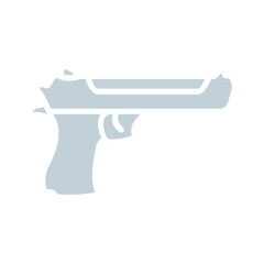pistol icon on a white background, vector illustration