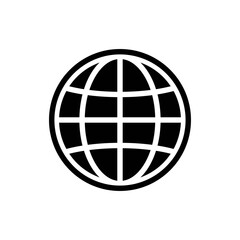 Obraz premium Globe icon vector. Simple design on white background.