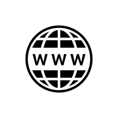 Globe icon vector. Simple design on white background.