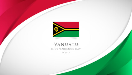 Abstract independence day of Vanuatu country banner with elegant 3D background