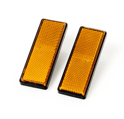 New orange colored reflector isolated on white background