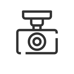 Car Video Camera outline icon.