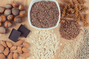 Natural ingredients as source magnesium, other vitamins, minerals and dietary fiber. Healthy nutrition