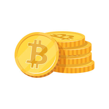 bitcoin vector stock illustration. Concept Electronic currency vector illustration. Bitcoin icon. Image of cryptocurrency. Gold bitcoin vector. Virtual money