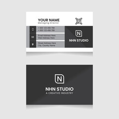 Modern Clean Creative Simple Business Card Design. Horizontal And Vertical Layout. Vector Personal Visiting Card Template. Print Ready Stationery Design. Flat Abstract Horizontal Name Card Design.
