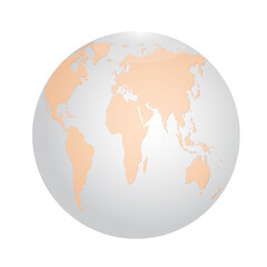 world map with globe