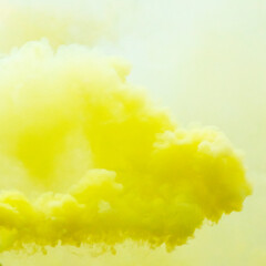 Yellow colored smoke background, special blur.