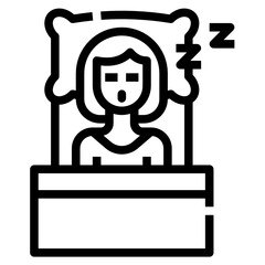 sleep line icon