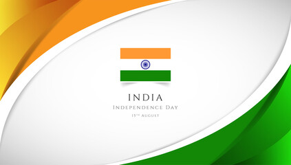 Abstract independence day of India country banner with elegant 3D background