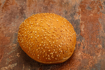 Burger bun with sesame seeds