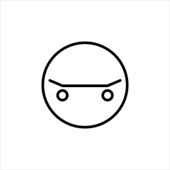 Skate Line Icon In A Simple Style. Useful Eco-Friendly Economical Transport. Recreation And Sports. Vector sign in a simple style, isolated on a white background.