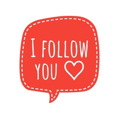 ''I follow you'' Quote Illustration
