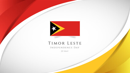 Fototapeta premium Abstract independence day of Timor Leste country banner with elegant 3D background