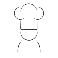 Chef hat vector icon. Restaurant and cook serving.