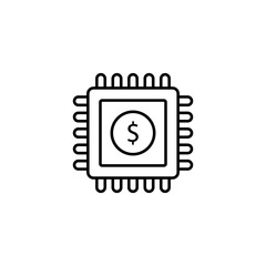 Digital Currency, icon in vector. Logotype