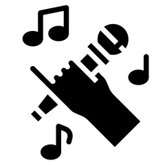 singer glyph icon