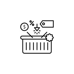 Add To Basket icon in vector. Logotype