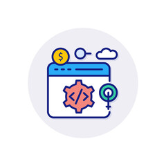 Optimization icon in vector. Logotype