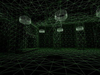 Construction architecture. 3d illustration