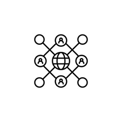 Social Network icon in vector. Logotype