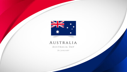 Abstract Australia day country banner with elegant 3D background