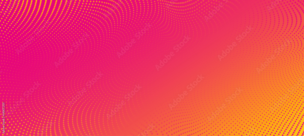 Poster Vector background with color abstract wave dots