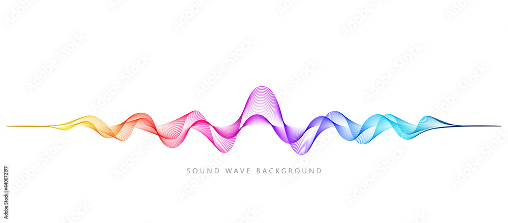 Aufkleber Vector background with color abstract wave dots