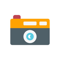 Compact Camera flat icon.