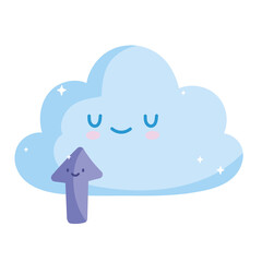 Obraz premium cloud computing upward