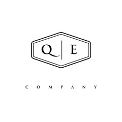 initial QE logo design vector