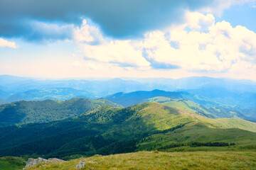 Amazing nature view of National park Kopaonik - the most famous ski center of Serbia - on a sunny summer morning