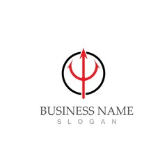 Trident Logo Template vector icon
