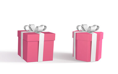 3D render realistic open gift box with surprise inside. Blue paper box with shadow isolated on white background. Vector illustration