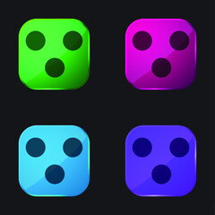 Because Mathematical Symbol four color glass button icon