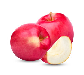 Fresh red apple isolated on white background