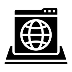 internet glyph icon