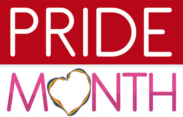 Sign Like Calendar with Heart Promoting Love during Pride Month, Vector Illustration