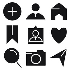 buttons sosmed icon.buttons set symbol vector elements for  web.