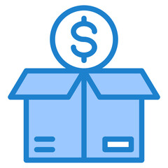 Box blue style icon
