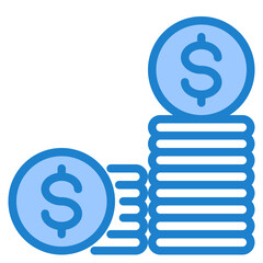 Money blue style icon