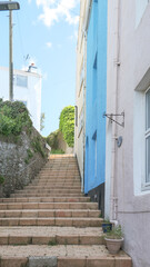 Colourful street in Brixham town