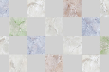 淡い色の大理石のチェック柄1イメージ