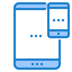 Fototapeta premium Responsive blue style icon