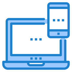 Responsive blue style icon