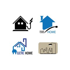 Electrical home logo vector icon template