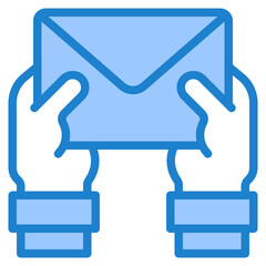 Mail blue style icon