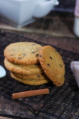 butter cookies on a baking rack