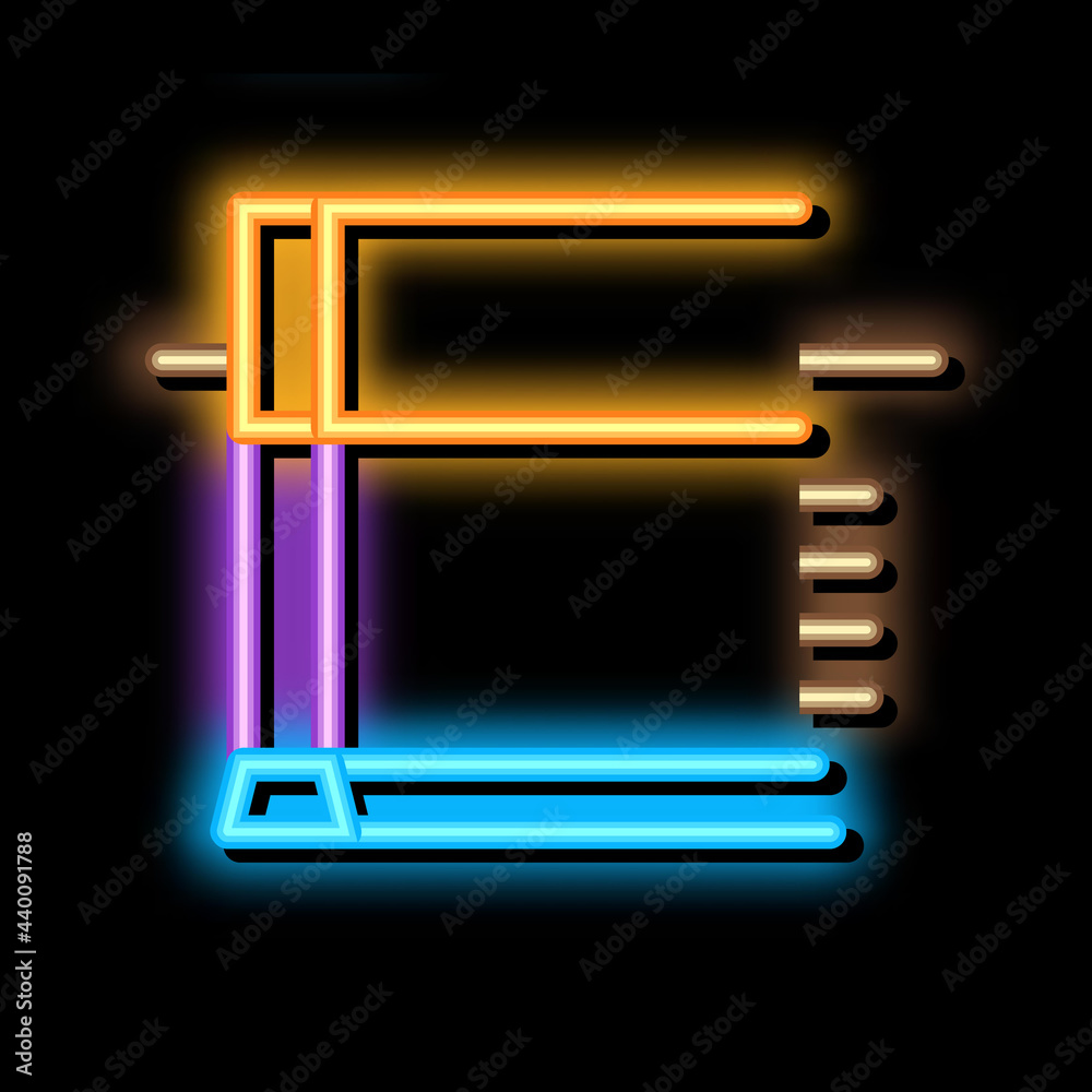 Canvas Prints strip foundation neon light sign vector. glowing bright icon strip foundation sign. transparent symb